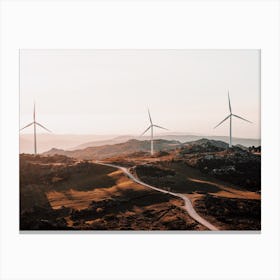 Windmill Field In California Canvas Print