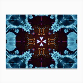 Watercolor Abstraction Dark Blue Star 1 Canvas Print