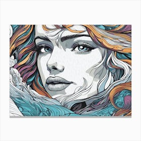 Lady Of The Waves Canvas Print