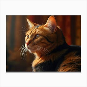 Cat Staring Canvas Print