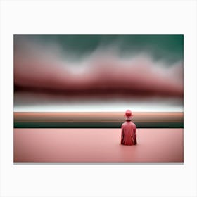 Red Figure In The Sky Canvas Print