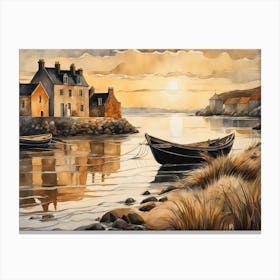 European Coastal Painting (210) Canvas Print