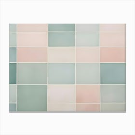 Seamless Tileable Pastel Colored Square Pattern Canvas Print