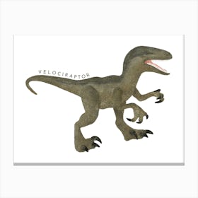 Velociraptor Dinosaur Canvas Print