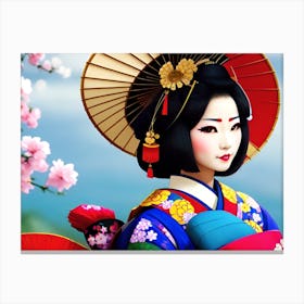 Geisha 60 Canvas Print