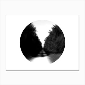 Circular Abstract Forest Road Canvas Print