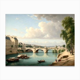 Paris By The Seine Canvas Print