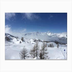 Blue Sky Mountains Canvas Print