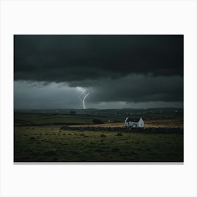 Lightning Over A House 4 Canvas Print