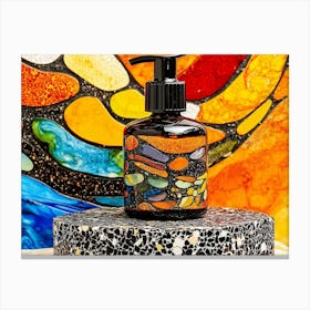 Stained Glass Bottle Canvas Print