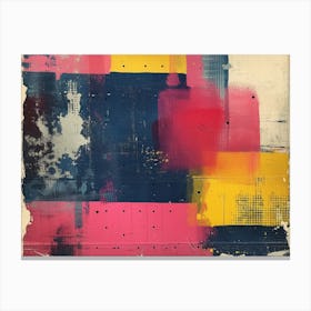 RetroRiso Revival: Embracing Analog Charm in Modern Design: Abstract Painting Canvas Print