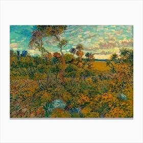 Sunset At Montmajour (1888), Vincent Van Gogh Canvas Print