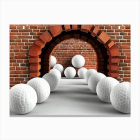 Balls Brick Canvas Print