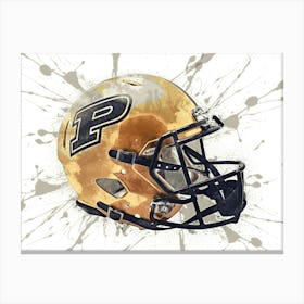 Purdue Boilermakers NCAA Helmet Poster Canvas Print