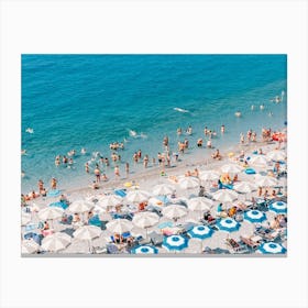 Amalfi Beach Aerial Canvas Print