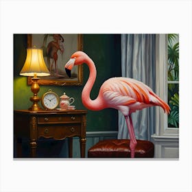 Flamingo's Cozy Corner Canvas Print