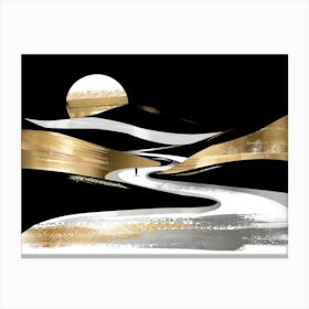 Black And Gold 80 Canvas Print