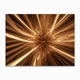 Abstract Background With Glowing, Flowing Lines Radiating From The Center Canvas Print