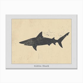 Goblin Shark Silhouette 1 Poster Canvas Print