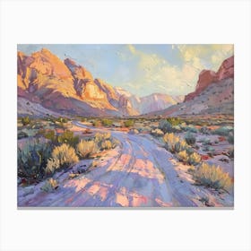 Western Sunset Landscapes Red Rock Canyon Nevada 2 Canvas Print
