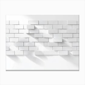 White Brick Wall Canvas Print