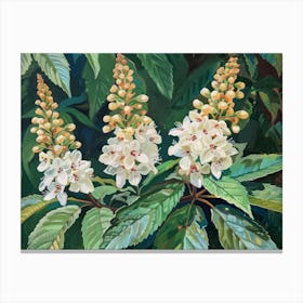 White Flowers On A Tree Canvas Print