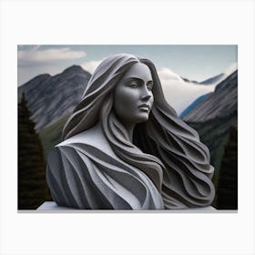 Statue Of A Woman Canvas Print