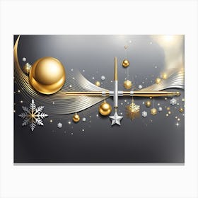 Christmas Background Vector Art 4 Canvas Print