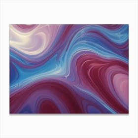 Abstract Swirling Patterns In Shades Of Purple, Blue, And White, Creating A Fluid And Dynamic Effect Canvas Print