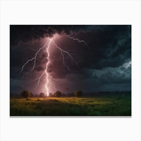 Lightning In The Sky 23 Canvas Print