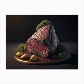 Steak And Potato Canvas Print