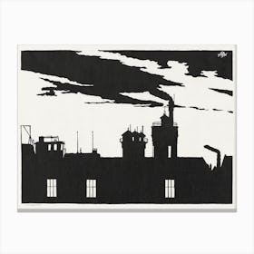 Silhouette Oostergasfabriek (1915), Samuel Jessurun Canvas Print