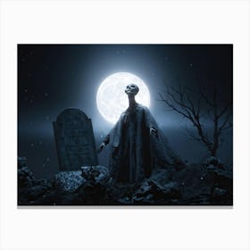 Graveyard Ghost 1 Canvas Print