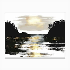 Sunset By The Water Canvas Print