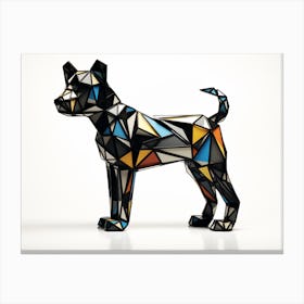 Geometric Dog Canvas Print