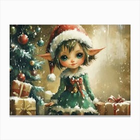 Christmas Elf Canvas Print