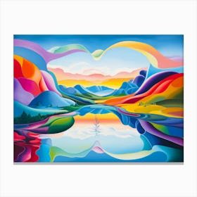 Danube Style Chromatic Landscape Canvas Print