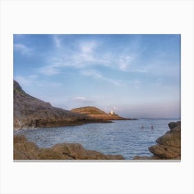 Mumbles Lighthouse Bracelet Bay Canvas Print