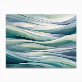 Waves Of Blue And Green Canvas Print