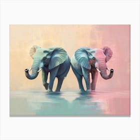 Elephants Animal Abstract Canvas Print