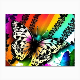 Rainbow Butterflies 1 Canvas Print