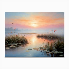 Tranquil Morning Wetland Canvas Print