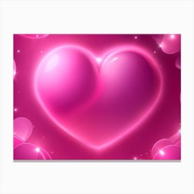 A Glowing Pink Heart Vibrant Horizontal Composition 57 Canvas Print