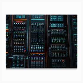 Electrical Control Panel Canvas Print