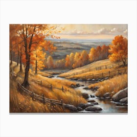 Autumn Landscape Painting (40) Canvas Print