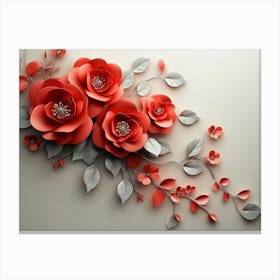 Paper Roses 8 Canvas Print