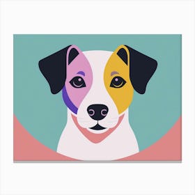 Jack Russell Dog Portrait Illustration Canvas Print