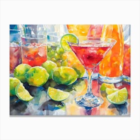 Margaritas 3 Canvas Print