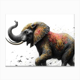 Animal Creative Portrai Illustrationt 21 Canvas Print