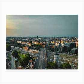 Milan Wall Art. Aerial Photography Canvas Print